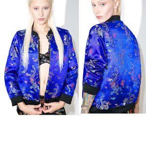 NWT Dolls Kill O Mighty Chun Li Bomber Jacket